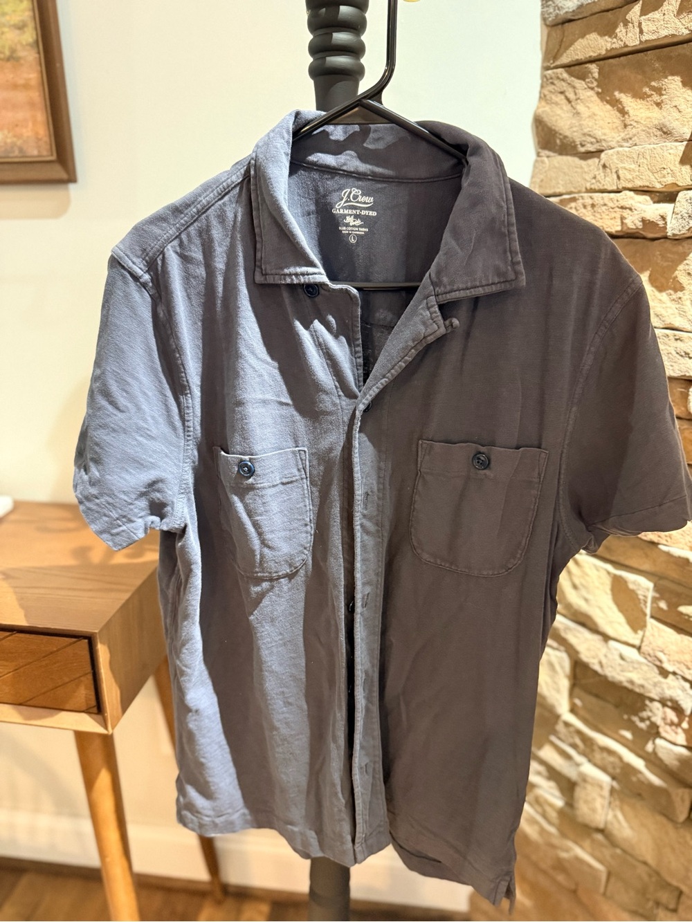 J.Crew Garment Dyed Slub Cotton Shirt Men’s L